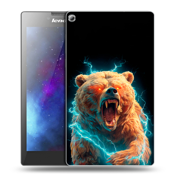 Силиконовый чехол на Lenovo Tab 2 A7-20 с принтом Медведь