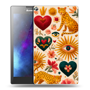 Силиконовый чехол на Lenovo Tab 2 A7-20 с принтом Модный принт