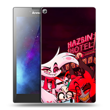 Силиконовый чехол на Lenovo Tab 2 A7-20 с принтом Hazbin Hotel Отель Хазбин