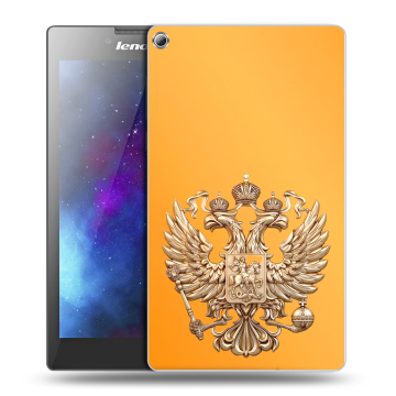 Силиконовый чехол на Lenovo Tab 2 A7-20 с принтом Герб Флаг России