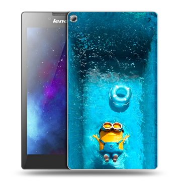 Силиконовый чехол на Lenovo Tab 2 A7-20 с принтом Миньоны
