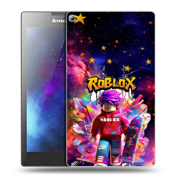 Силиконовый чехол на Lenovo Tab 2 A7-20 с принтом Roblox Роблокс