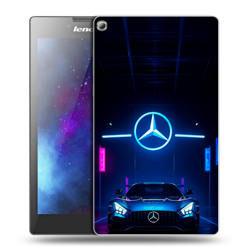 Силиконовый чехол на Lenovo Tab 2 A7-20 с принтом Mercedes Мерседес