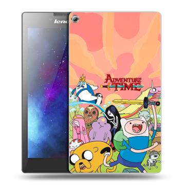 Силиконовый чехол на Lenovo Tab 2 A7-20 с принтом Adventure time Время приключений