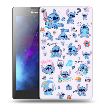 Силиконовый чехол на Lenovo Tab 2 A7-20 с принтом Лило и Стич