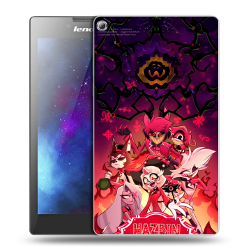 Силиконовый чехол на Lenovo Tab 2 A7-20 с принтом Hazbin Hotel Отель Хазбин