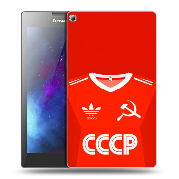 Силиконовый чехол на Lenovo Tab 2 A7-20 с принтом Флаг Герб СССР