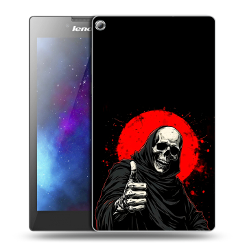 Силиконовый чехол на Lenovo Tab 2 A7-20 с принтом смешной скелет