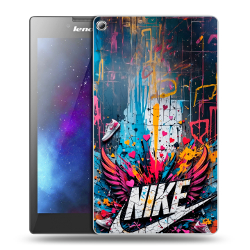 Силиконовый чехол на Lenovo Tab 2 A7-20 с принтом Nike Найк