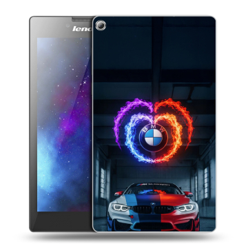 Силиконовый чехол на Lenovo Tab 2 A7-20 с принтом BMW БМВ