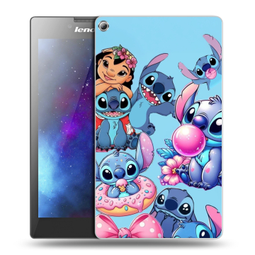 Силиконовый чехол на Lenovo Tab 2 A7-20 с принтом Лило и Стич