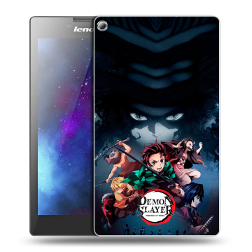 Силиконовый чехол на Lenovo Tab 2 A7-20 с принтом Demon Slayer Клинок рассекающий демонов