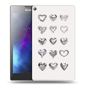 Силиконовый чехол на Lenovo Tab 2 A7-20 с принтом Y2K сердечки