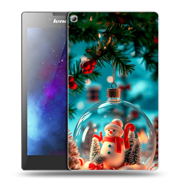 Силиконовый чехол на Lenovo Tab 2 A7-20 с принтом Новый год