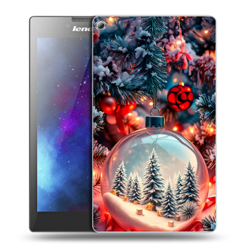 Силиконовый чехол на Lenovo Tab 2 A7-20 с принтом Новый год
