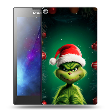 Силиконовый чехол на Lenovo Tab 2 A7-20 с принтом Гринч Новый год Рождество