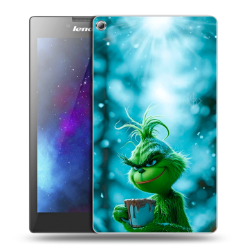 Силиконовый чехол на Lenovo Tab 2 A7-20 с принтом Новый год гринч