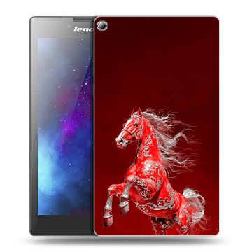 Силиконовый чехол на Lenovo Tab 2 A7-20 с принтом Новый год