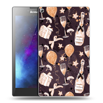 Силиконовый чехол на Lenovo Tab 2 A7-20 с принтом Новый год