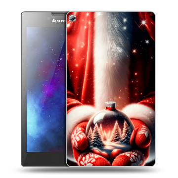 Силиконовый чехол на Lenovo Tab 2 A7-20 с принтом Новый год