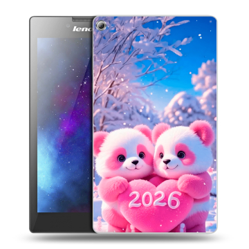 Силиконовый чехол на Lenovo Tab 2 A7-20 с принтом Новый год