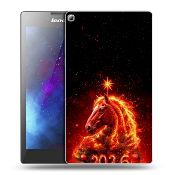 Силиконовый чехол на Lenovo Tab 2 A7-20 с принтом Новый год