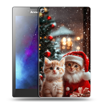 Силиконовый чехол на Lenovo Tab 2 A7-20 с принтом Новый год