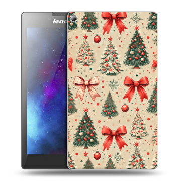 Силиконовый чехол на Lenovo Tab 2 A7-20 с принтом Новый год