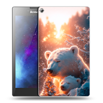 Силиконовый чехол на Lenovo Tab 2 A7-20 с принтом Новый год