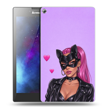 Силиконовый чехол на Lenovo Tab 2 A7-20 с принтом женский