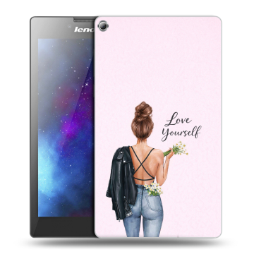 Силиконовый чехол на Lenovo Tab 2 A7-20 с принтом женский