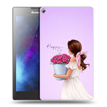Силиконовый чехол на Lenovo Tab 2 A7-20 с принтом женский