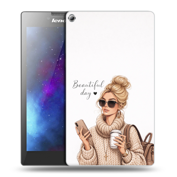 Силиконовый чехол на Lenovo Tab 2 A7-20 с принтом женский