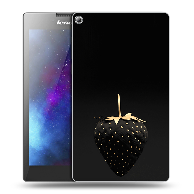 Силиконовый чехол на Lenovo Tab 2 A7-20 с принтом Черная клубника Силиконовый чехол на Lenovo Tab 2 A7-20 с принтом Черная клубника