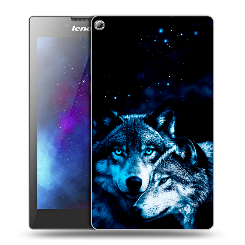Силиконовый чехол на Lenovo Tab 2 A7-20 с принтом Волки Силиконовый чехол на Lenovo Tab 2 A7-20 с принтом Волки