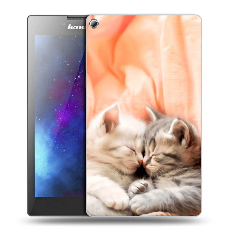 Силиконовый чехол на Lenovo Tab 2 A7-20 с принтом Котята Силиконовый чехол на Lenovo Tab 2 A7-20 с принтом Котята