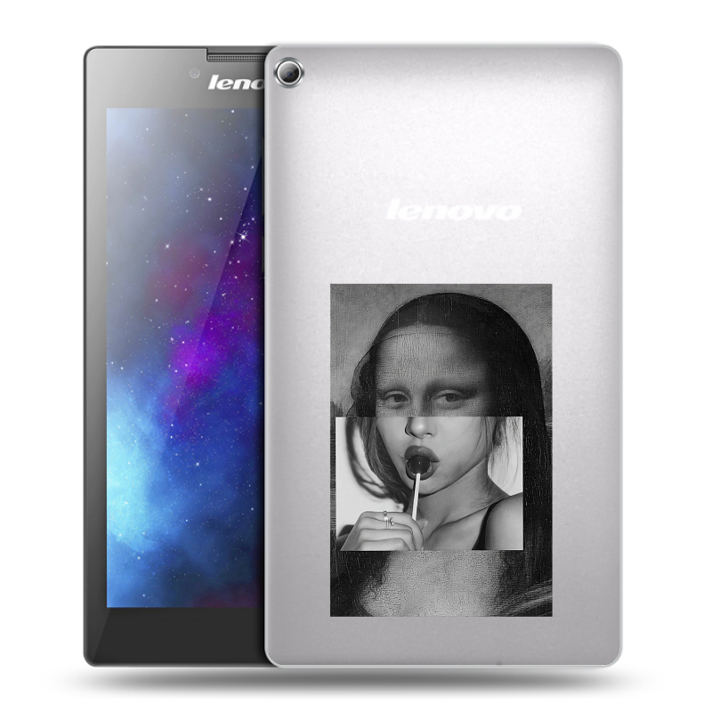 Силиконовый чехол на Lenovo Tab 2 A7-20 с принтом Мона Лиза Силиконовый чехол на Lenovo Tab 2 A7-20 с принтом Мона Лиза