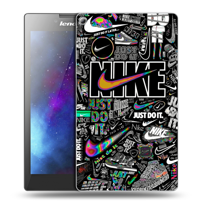Силиконовый чехол на планшета Lenovo Tab 2 A7-20 с принтом Найк Силиконовый чехол на планшета Lenovo Tab 2 A7-20 с принтом Найк