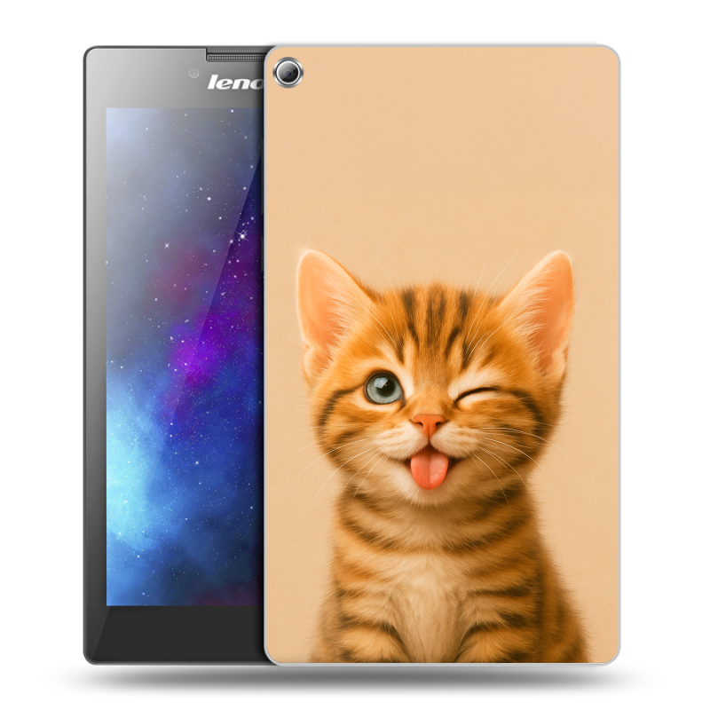 Силиконовый чехол на Lenovo Tab 2 A7-20 с принтом котенок Силиконовый чехол на Lenovo Tab 2 A7-20 с принтом котенок