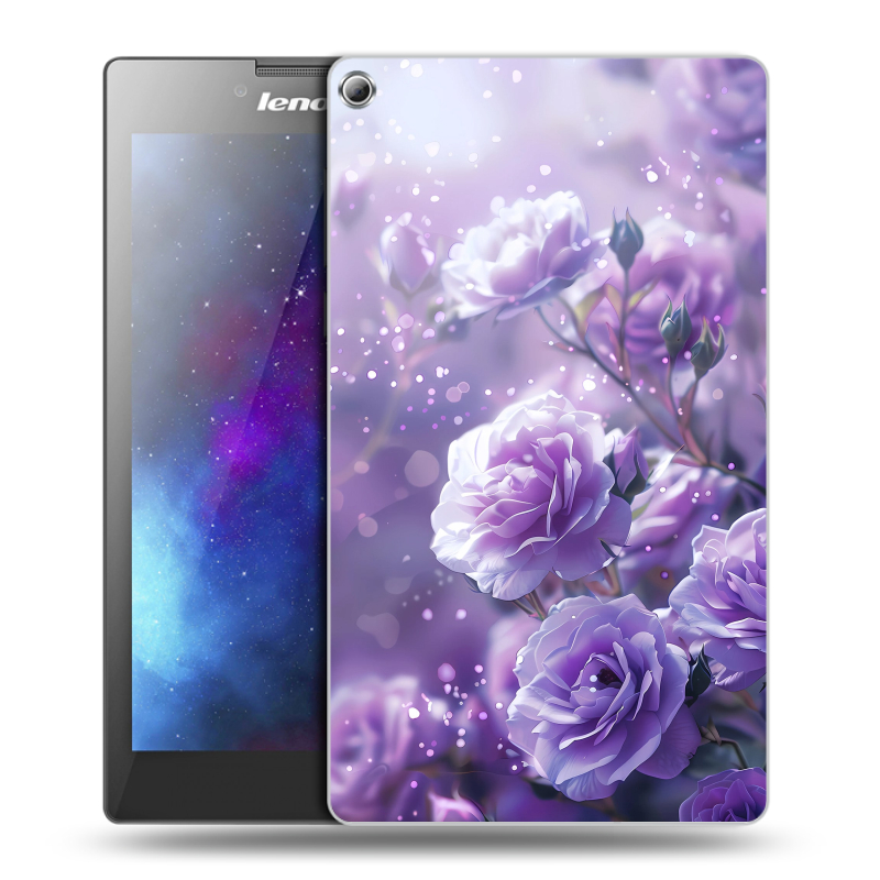 Силиконовый чехол на Lenovo Tab 2 A7-20 с принтом Розы цветы Силиконовый чехол на Lenovo Tab 2 A7-20 с принтом Розы цветы