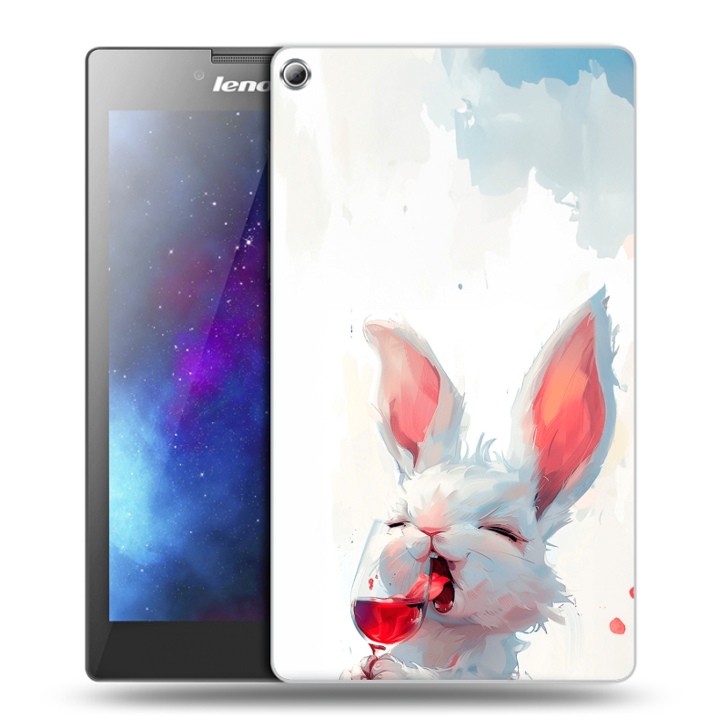 Силиконовый чехол на Lenovo Tab 2 A7-20 с принтом кролик зайчик Силиконовый чехол на Lenovo Tab 2 A7-20 с принтом кролик зайчик