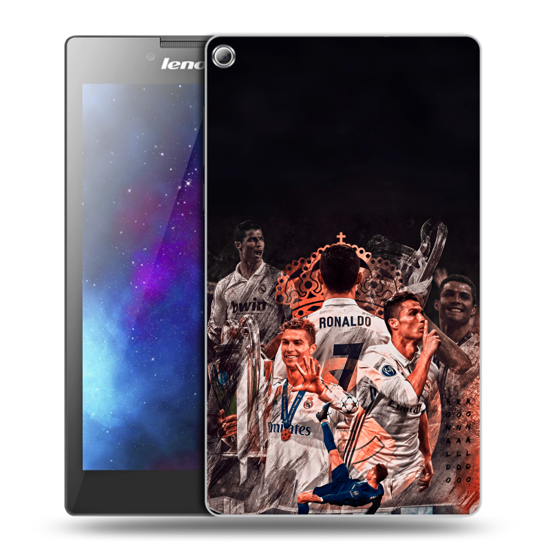 Силиконовый чехол на Lenovo Tab 2 A7-20 с принтом Реал Роналдо Real Ronaldo Силиконовый чехол на Lenovo Tab 2 A7-20 с принтом Реал Роналдо Real Ronaldo