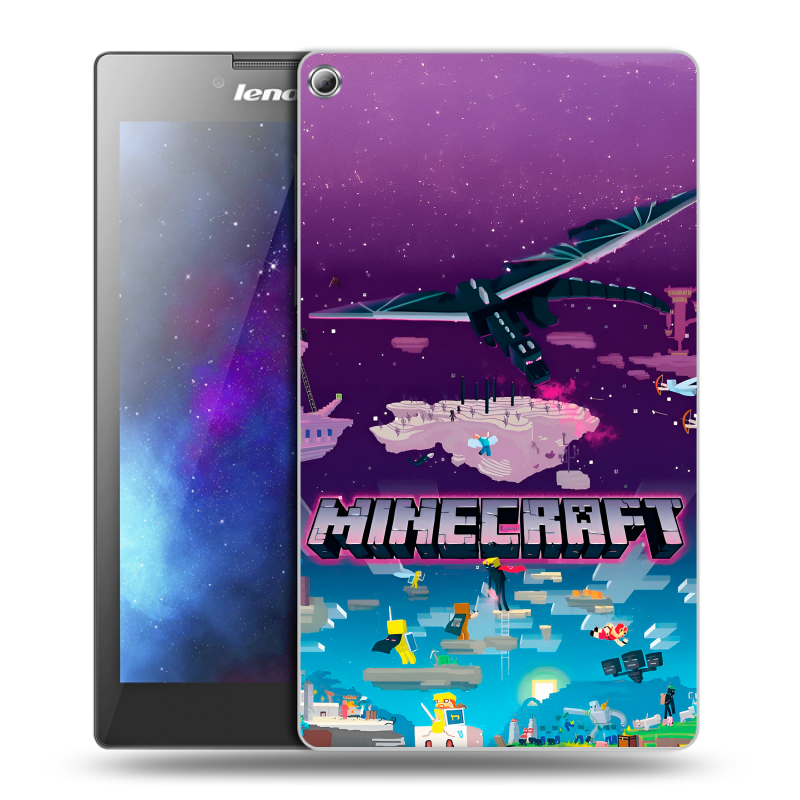 Силиконовый чехол на Lenovo Tab 2 A7-20 с принтом Майнкрафт Minecraft Силиконовый чехол на Lenovo Tab 2 A7-20 с принтом Майнкрафт Minecraft