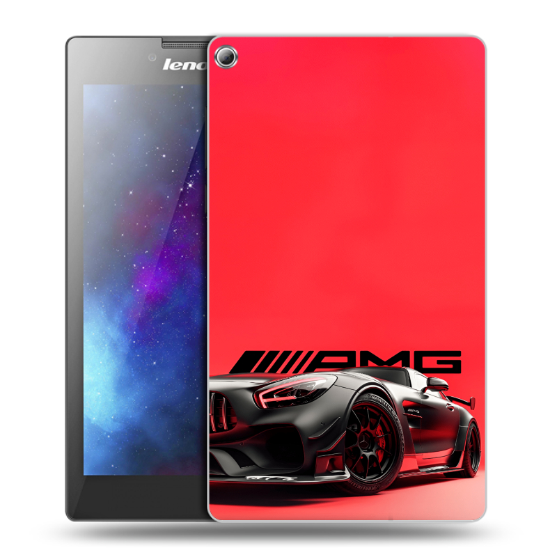 Силиконовый чехол на Lenovo Tab 2 A7-20 с принтом Мерседес Mercedes AMG Силиконовый чехол на Lenovo Tab 2 A7-20 с принтом Мерседес Mercedes AMG