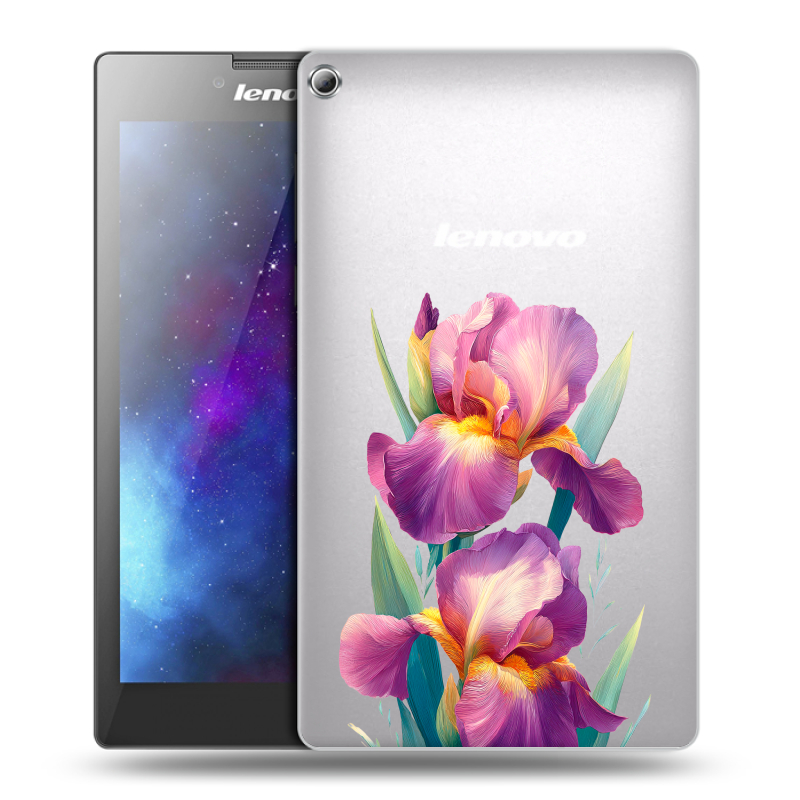 Силиконовый чехол на Lenovo Tab 2 A7-20 с принтом Цветы орхидеи Силиконовый чехол на Lenovo Tab 2 A7-20 с принтом Цветы орхидеи