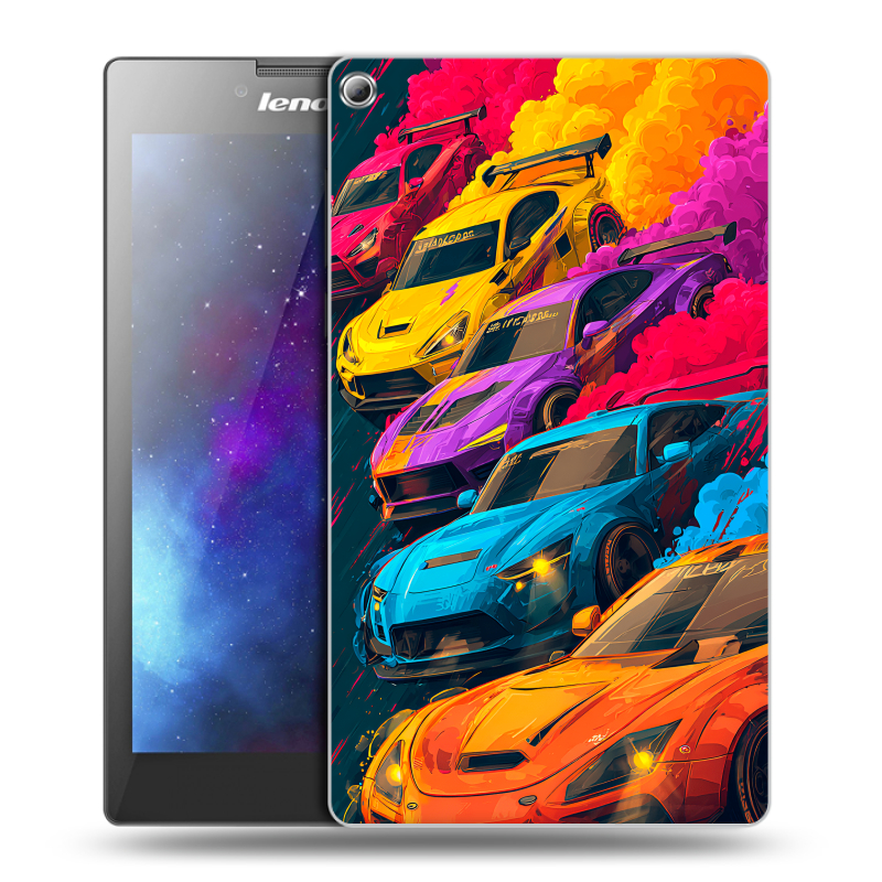 Силиконовый чехол на Lenovo Tab 2 A7-20 с принтом Тачки Силиконовый чехол на Lenovo Tab 2 A7-20 с принтом Тачки