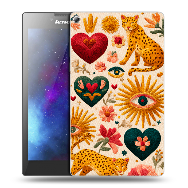 Силиконовый чехол на Lenovo Tab 2 A7-20 с принтом Модный принт Силиконовый чехол на Lenovo Tab 2 A7-20 с принтом Модный принт