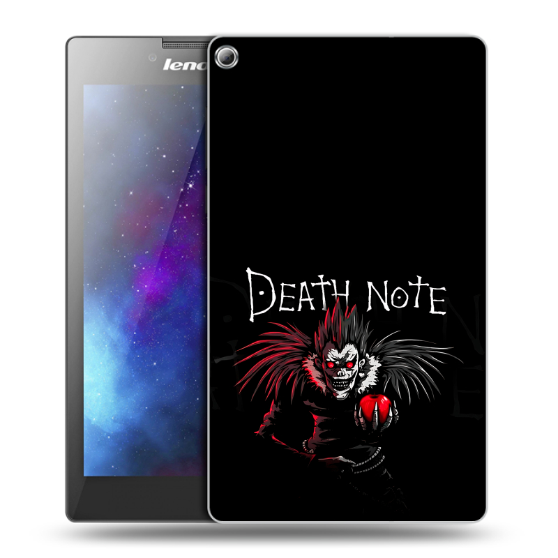 Силиконовый чехол на Lenovo Tab 2 A7-20 с принтом Death note Тетрадь смерти Силиконовый чехол на Lenovo Tab 2 A7-20 с принтом Death note Тетрадь смерти