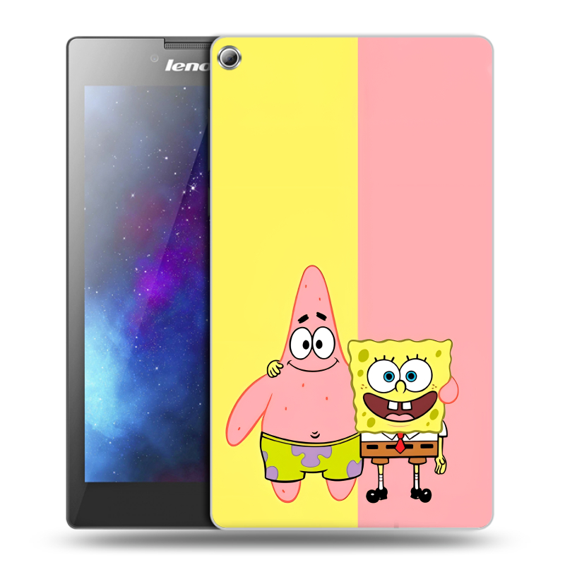Силиконовый чехол на Lenovo Tab 2 A7-20 с принтом Спанч боб Спанчбоб Силиконовый чехол на Lenovo Tab 2 A7-20 с принтом Спанч боб Спанчбоб