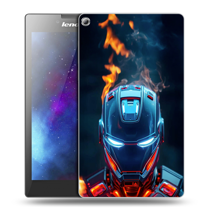 Силиконовый чехол на Lenovo Tab 2 A7-20 с принтом IronMan Железный человек Силиконовый чехол на Lenovo Tab 2 A7-20 с принтом IronMan Железный человек